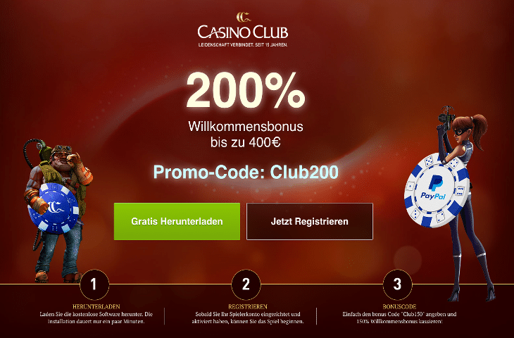 CasinoClub_Bonus_200_Prozent_bis_400_Euro