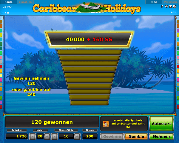 Caribbean Holidays Gambling Funktion