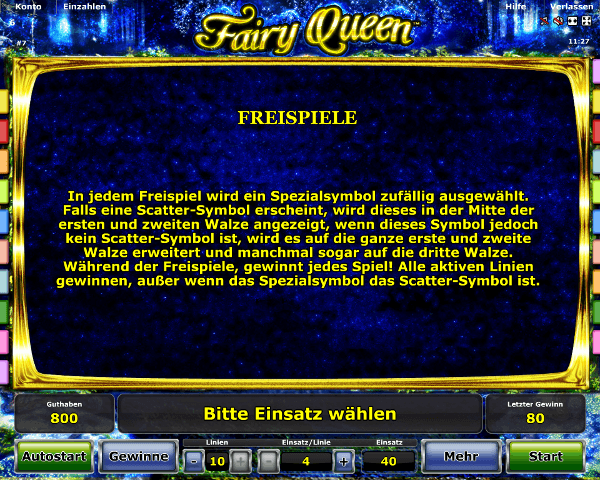 Fairy Queen Freispiele