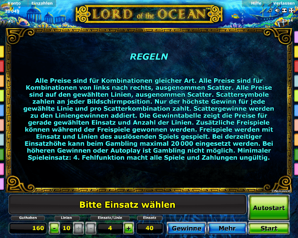 Lord of the Ocean Regeln