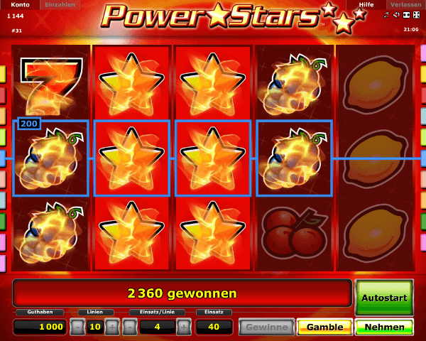 Power Stars Spielautomat