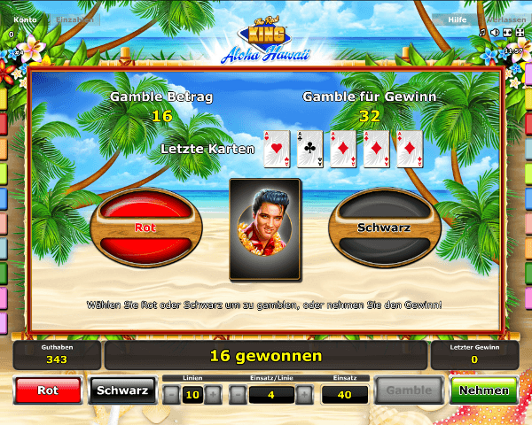 The Real King Aloha Hawaii Gambling Funktion