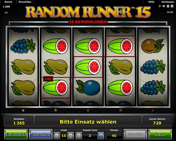 Random Runner 15 Spielautomat