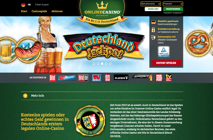 OnlineCasino_Deutschland_Startbildschirm