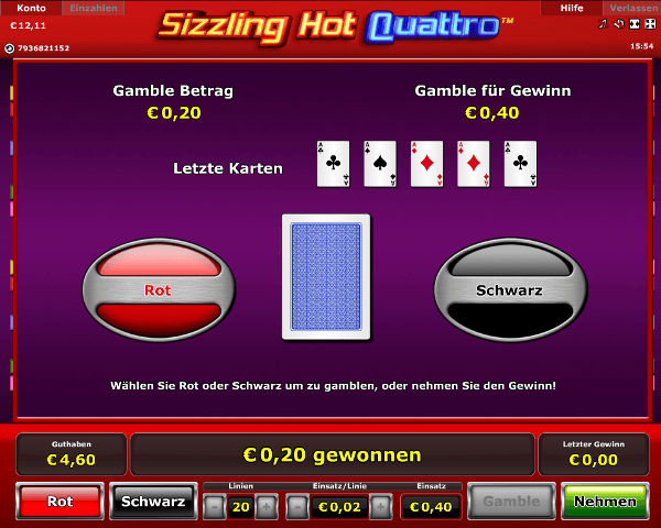 Sizzling Hot Quattro Gambling