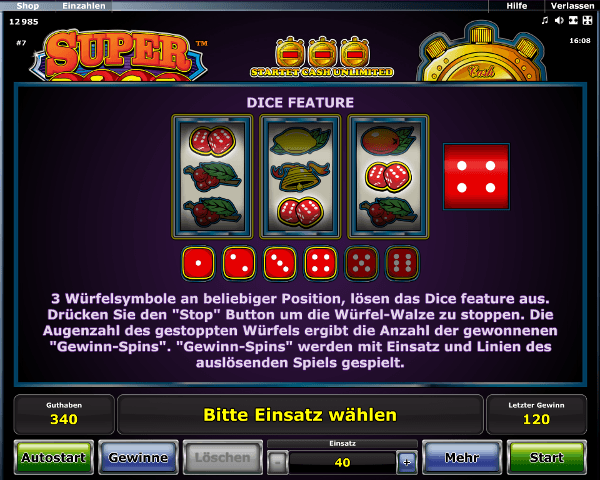 Super Dice Feature