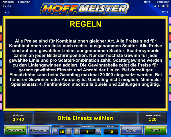 Hoffmeister Regeln