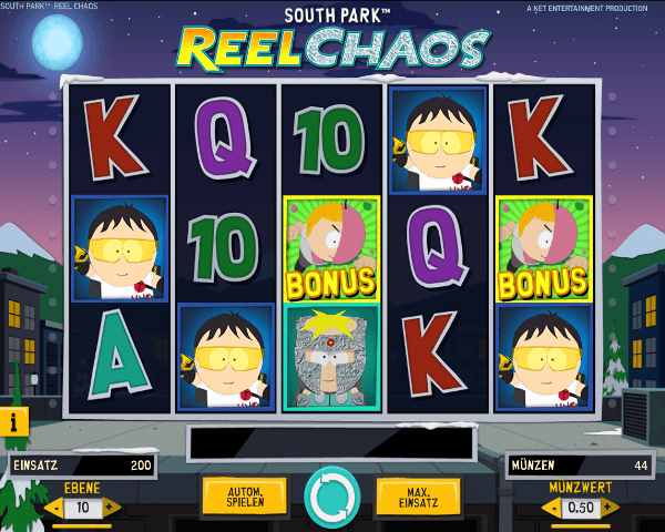 South Park Reel Chaos Spielautomat von Net Entertainment