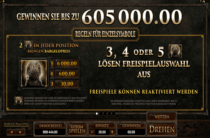 Game of Thrones Gewinnen Sie bis zu 605000 Euro