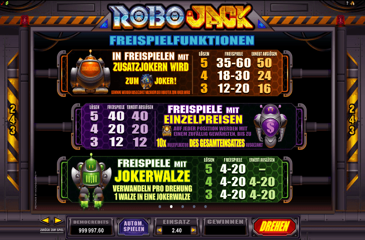 RoboJack Freispielfunktion1