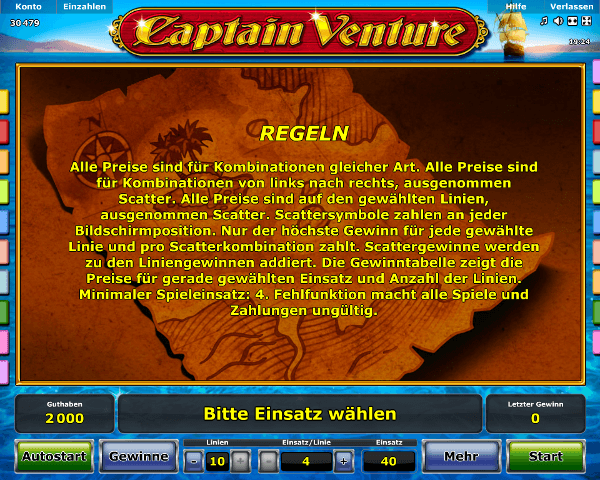 Captain Venture Regeln