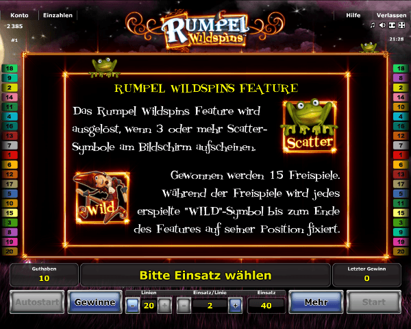 Rumpel Wildspins Feature