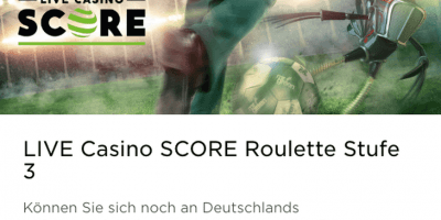 Das Live Score Roulette im Mr Green Casino geht in die 3.Runde