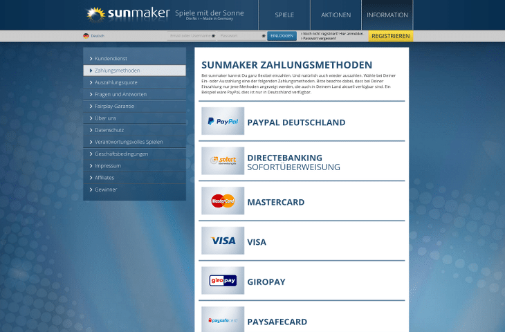 sunmaker_casino_zahlungsmethoden